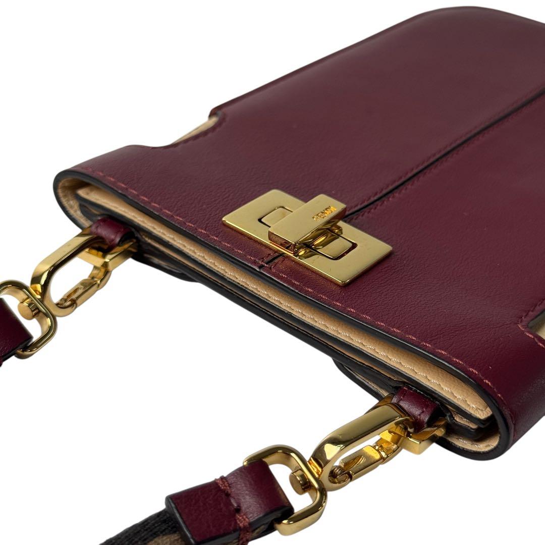 Fendi Peekaboo Leather Phone Pouch — view 9
