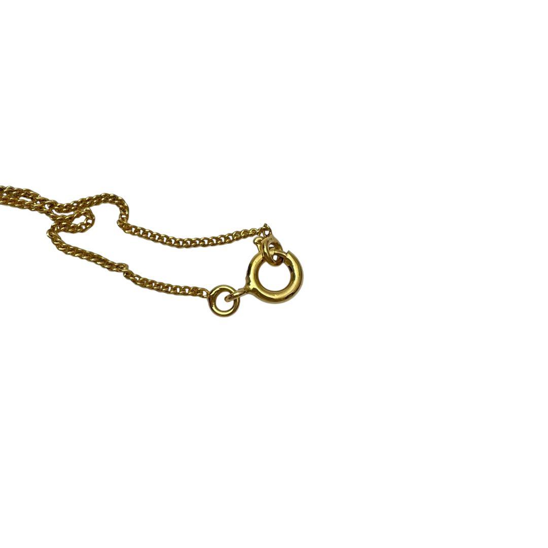Celine Triomphe Rhinestone Chain Necklace Gold — view 7