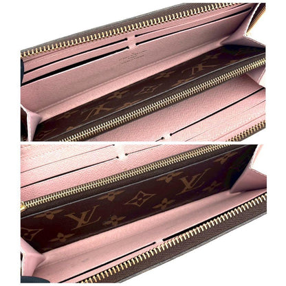 Louis Vuitton Monogram Portefeuille Clemence Rose Ballerine Wallet — view 6