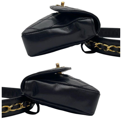 Chanel Bicolor Quilted Lambskin Waist Belt Bag Black — view 4