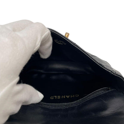 Chanel Bicolor Quilted Lambskin Waist Belt Bag Black — view 8
