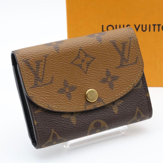 Louis Vuitton Porte-Monnaie Rosalie Monogram Reverse Bifold Wallet Brown