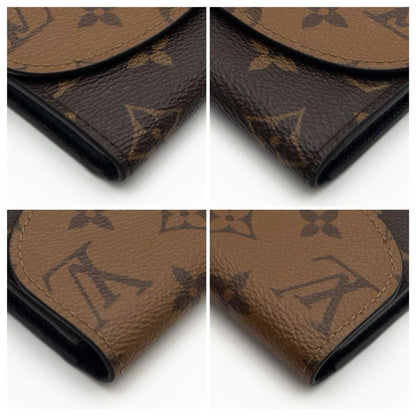 Louis Vuitton Porte-Monnaie Rosalie Monogram Reverse Bifold Wallet Brown — view 8