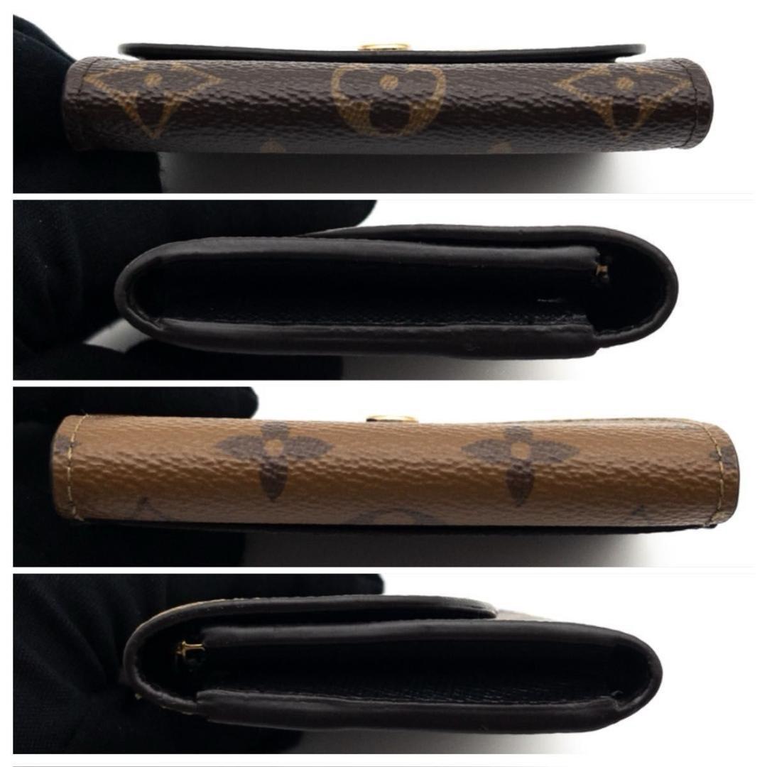 Louis Vuitton Porte-Monnaie Rosalie Monogram Reverse Bifold Wallet Brown — view 9