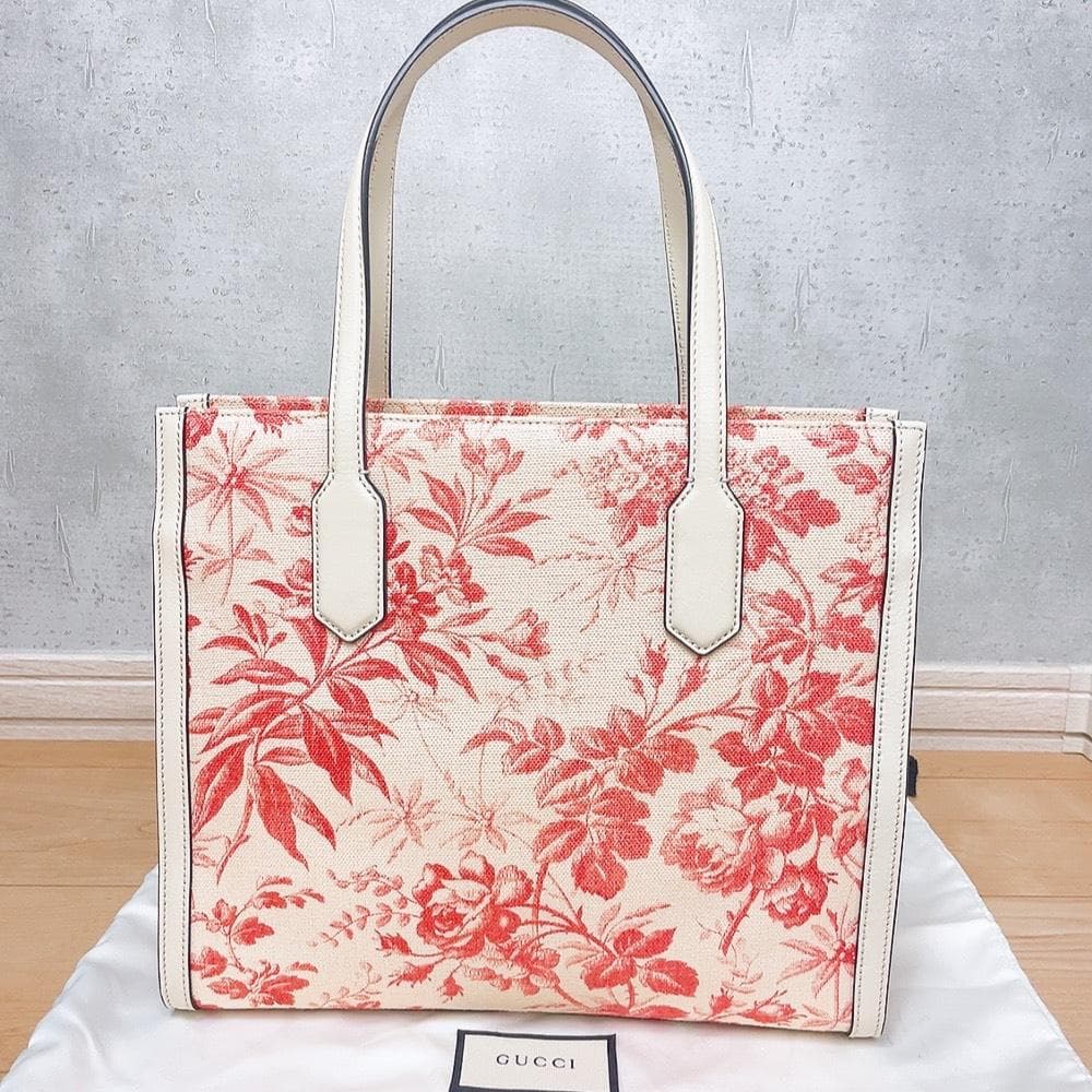 Gucci Tote Leather White Ribbon — view 2