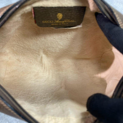 Gucci GG Sherry Line Clutch Brown Logo Leather — view 4