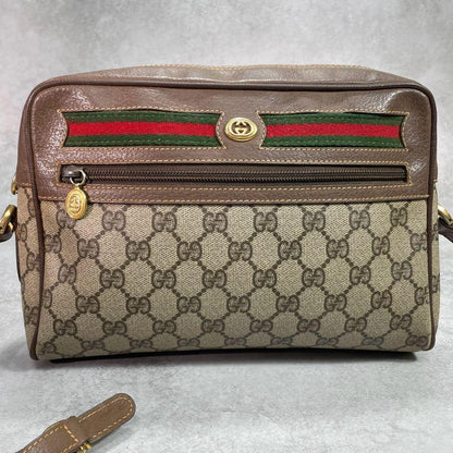 Gucci GG Sherry Line Shoulder Bag Brown Leather — view 2