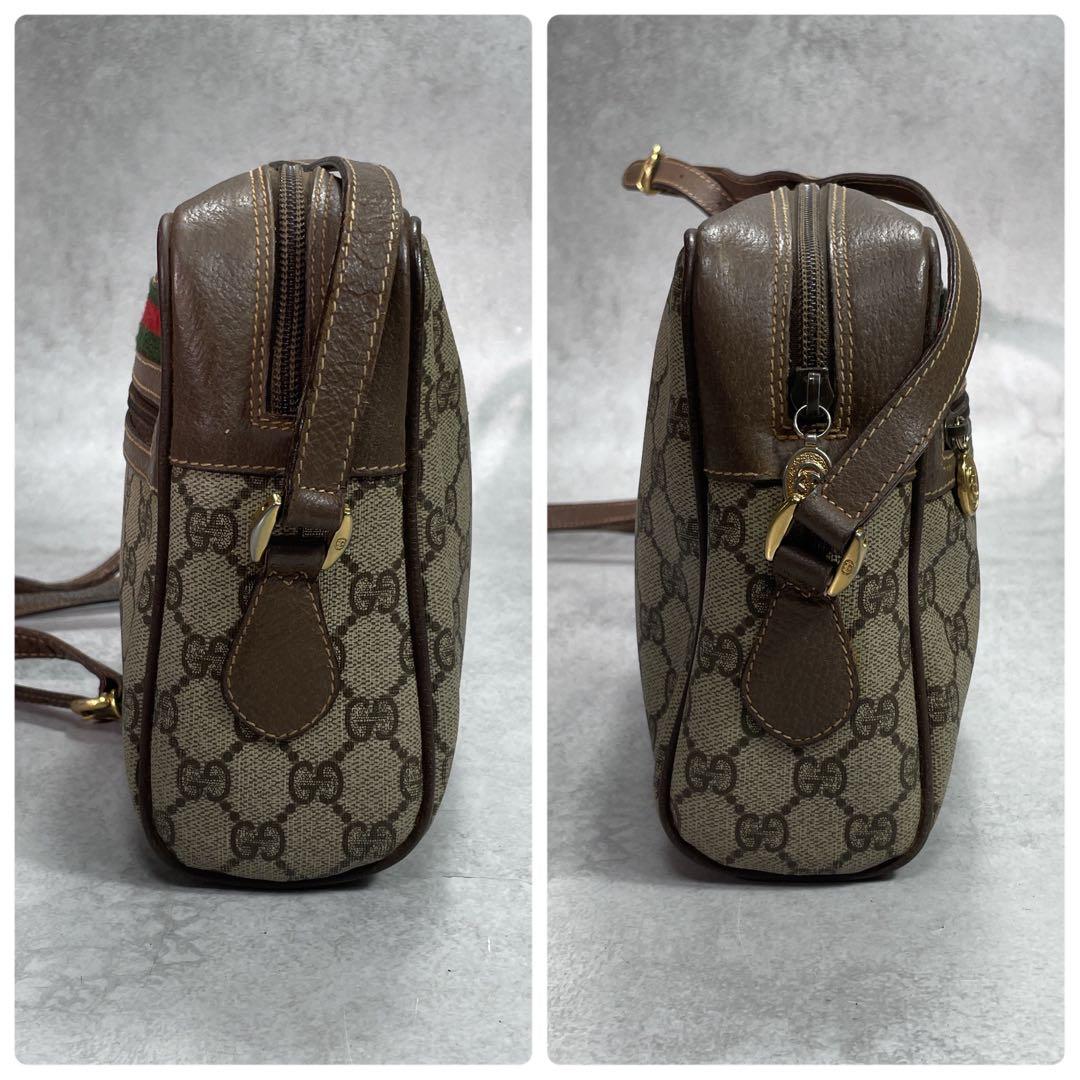 Gucci GG Sherry Line Shoulder Bag Brown Leather — view 7