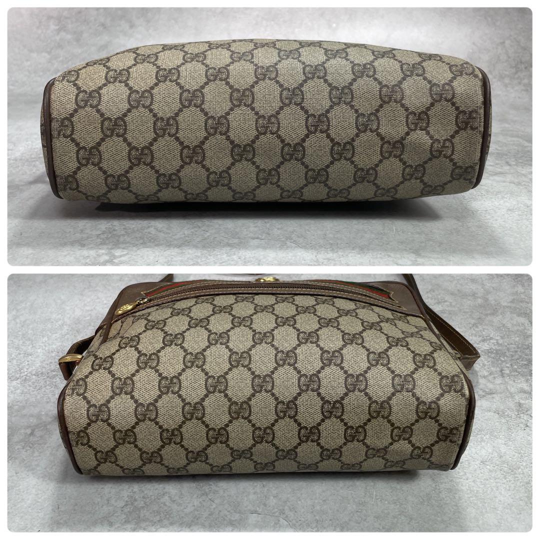 Gucci GG Sherry Line Shoulder Bag Brown Leather — view 8