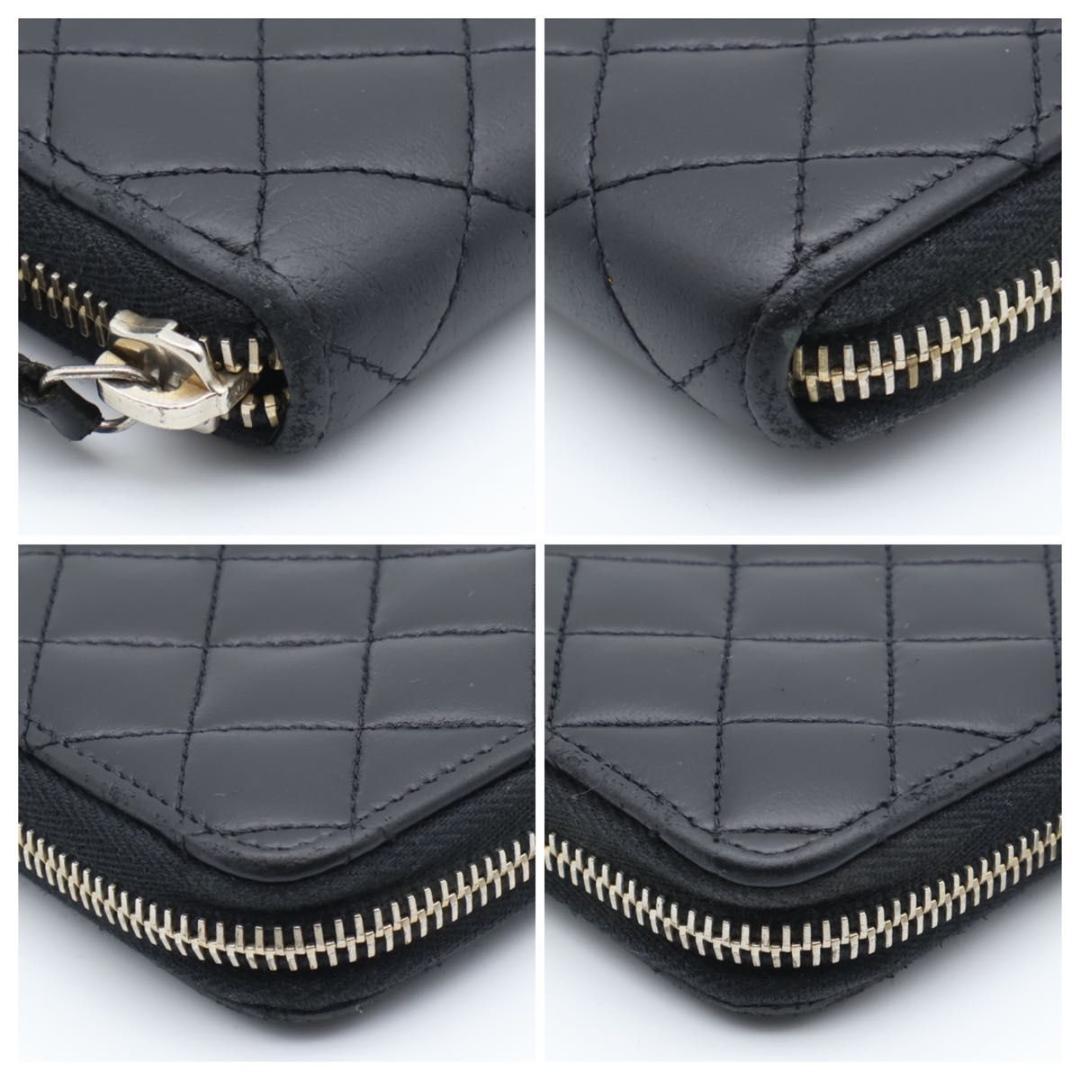 Chanel Zip Around Wallet Lamb Diamond Stitch — view 8