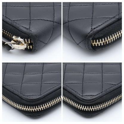 Chanel Zip Around Wallet Lamb Diamond Stitch — view 8