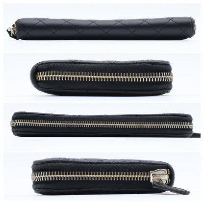 Chanel Zip Around Wallet Lamb Diamond Stitch — view 9