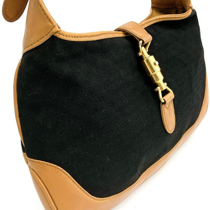 Gucci Shoulder Bag Jackie Line Micro GG Canvas Black