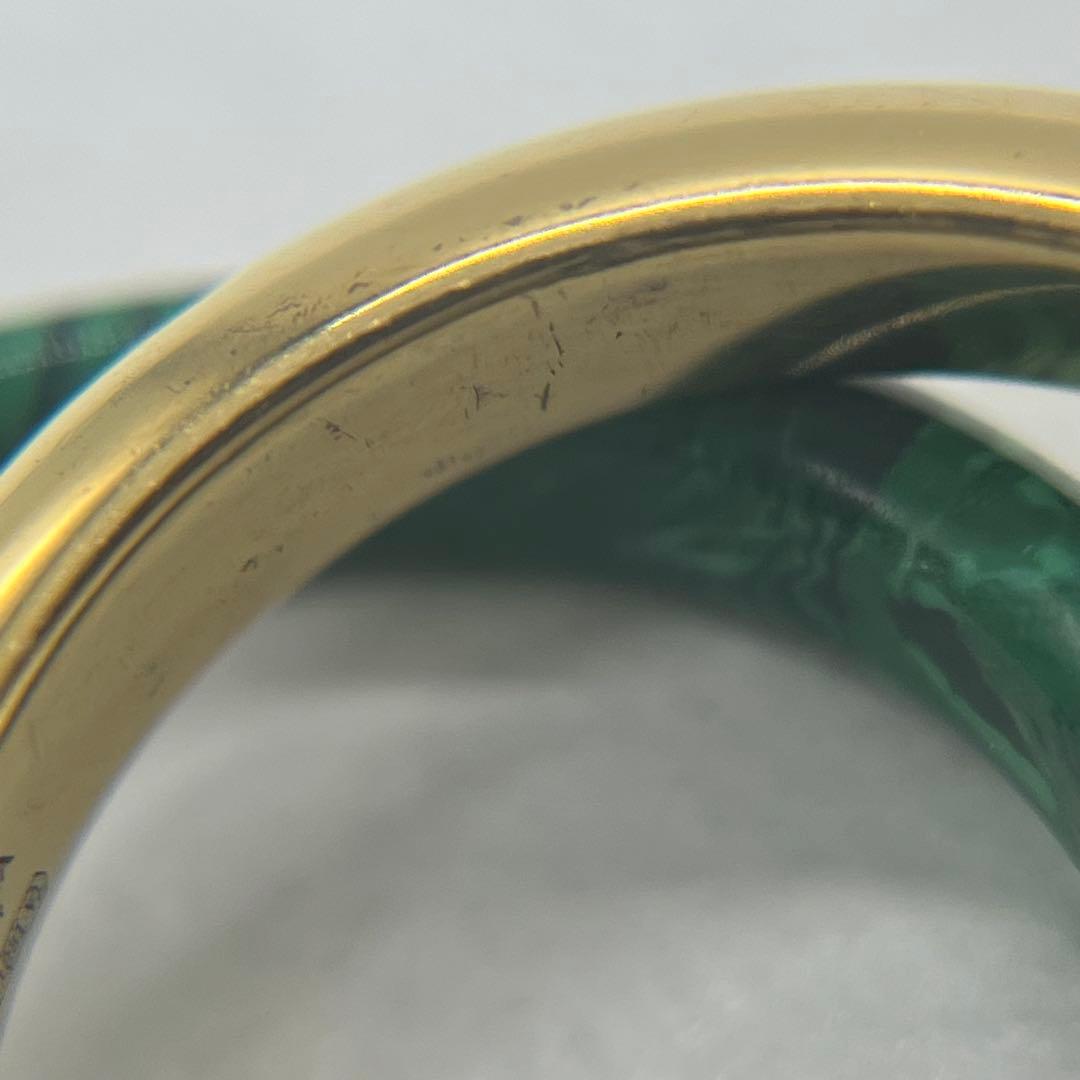 Bottega Veneta Interlocking Double Ring Malachite — view 6