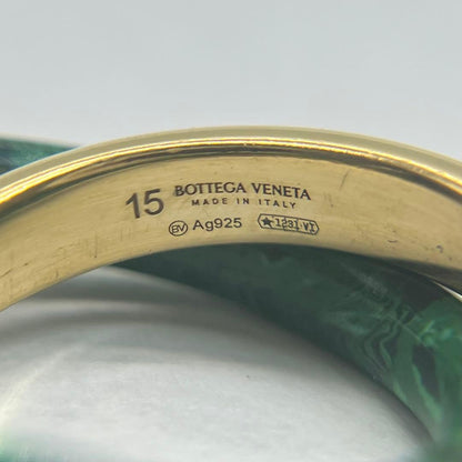 Bottega Veneta Interlocking Double Ring Malachite — view 7