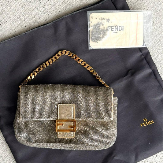 Fendi Baguette Beads Shoulder Bag