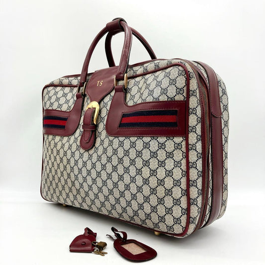 Color Gucci Boston Bag Travel Bag Sherry Line GG Supreme