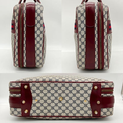 Color Gucci Boston Bag Travel Bag Sherry Line GG Supreme