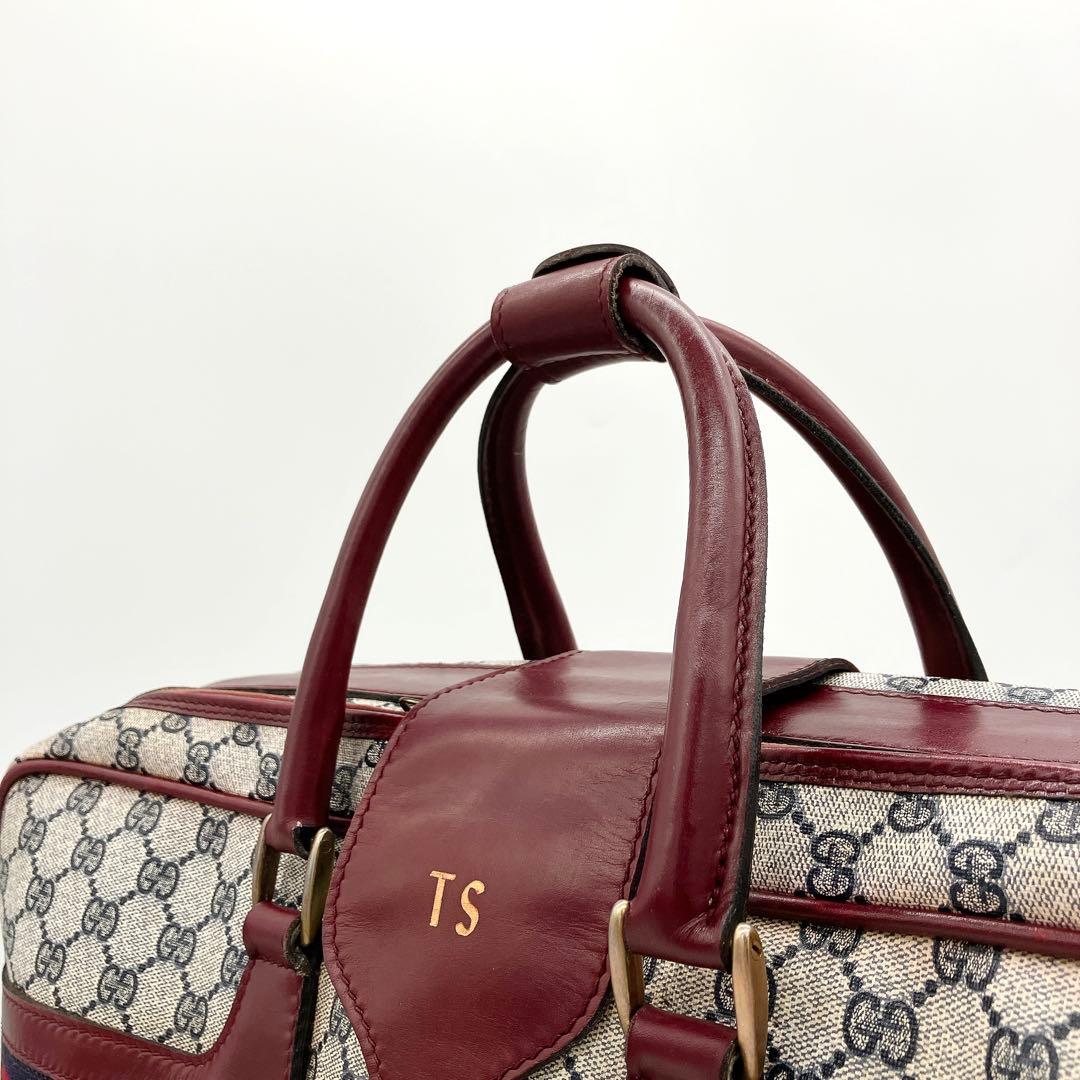 Color Gucci Boston Bag Travel Bag Sherry Line GG Supreme