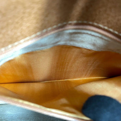 Gucci Clutch Brown Leather Logo Gold — view 6