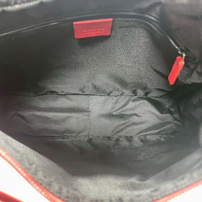 Gucci GG Shoulder Bag Beige Red Leather Logo — view 5