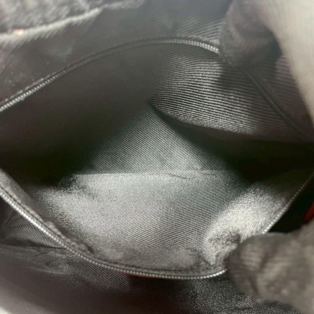 Gucci GG Shoulder Bag Beige Red Leather Logo — view 6