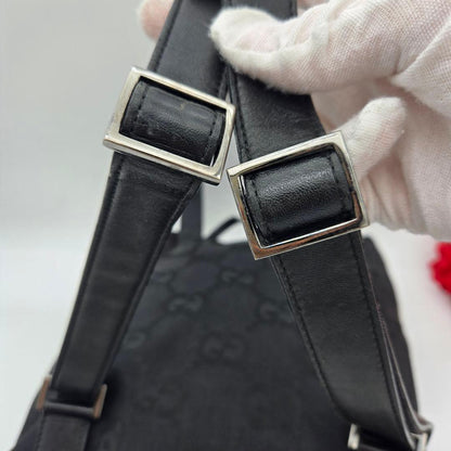 Gucci Backpack Jumbo GG Canvas Black — view 7