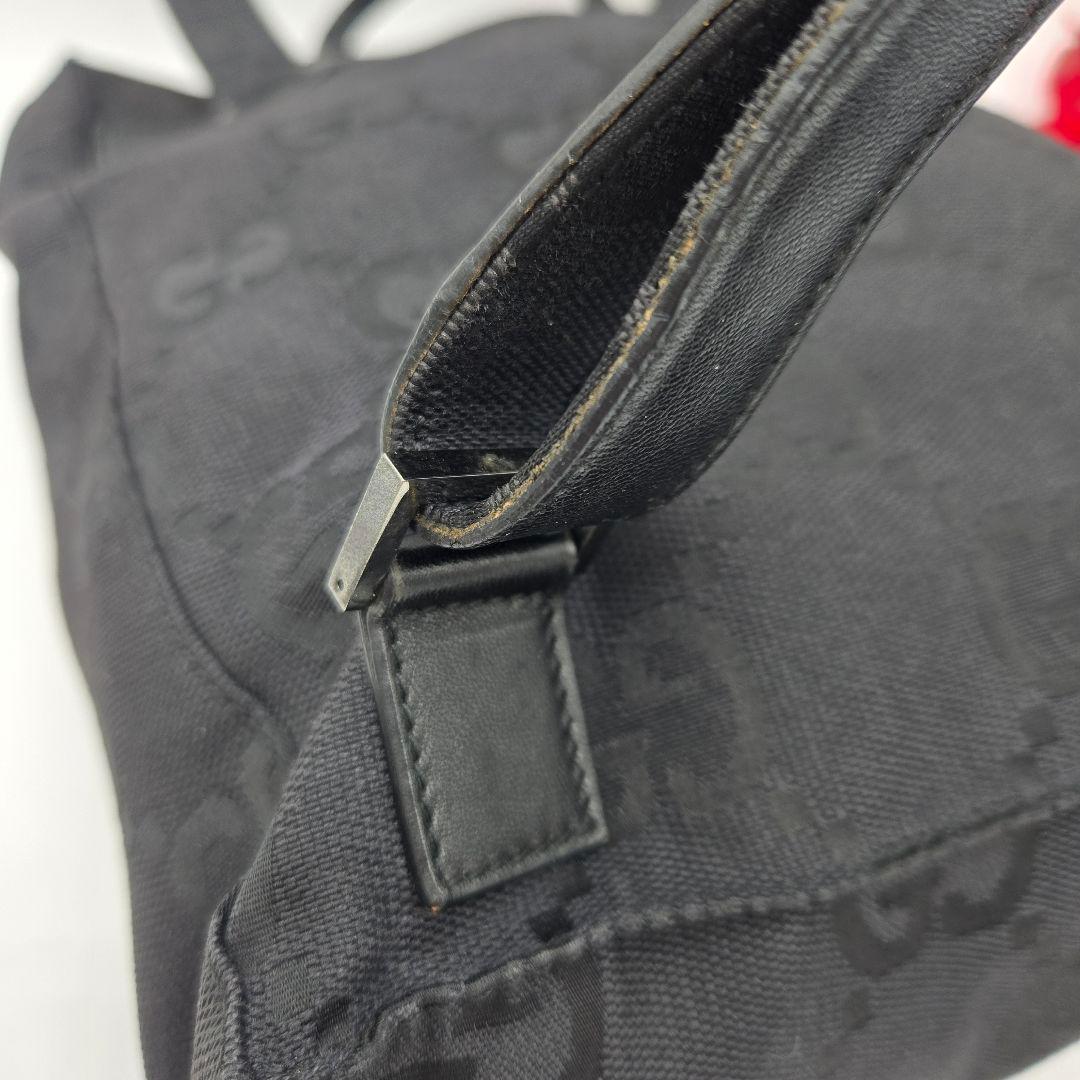 Gucci Backpack Jumbo GG Canvas Black — view 9