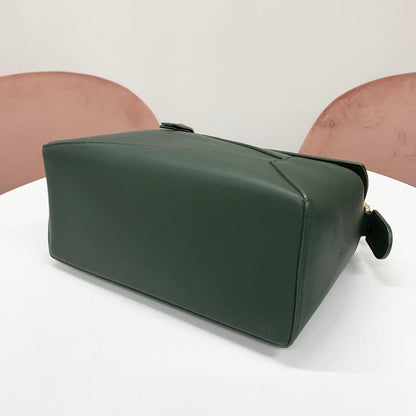 Loewe Puzzle Bag Small Anagram Leather Handbag Green — view 4
