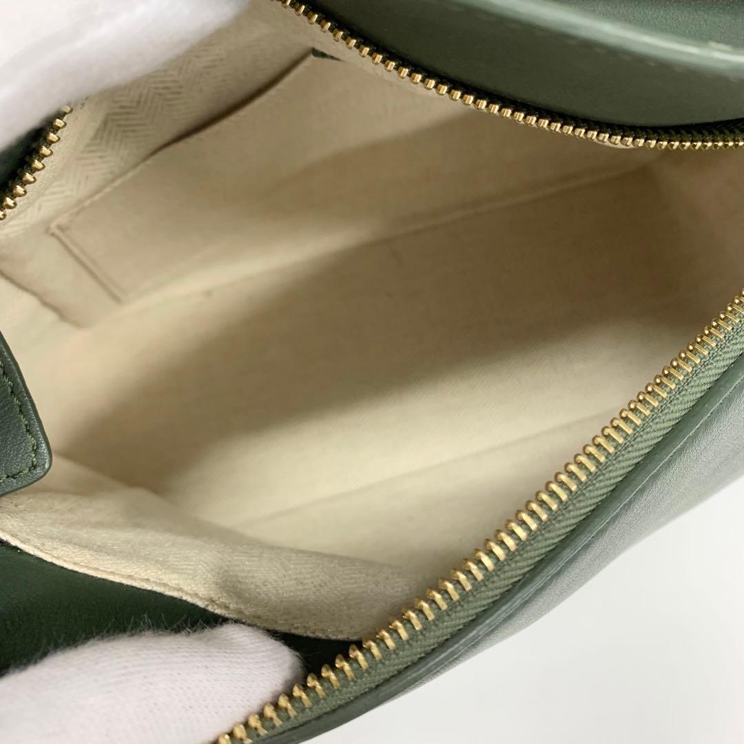 Loewe Puzzle Bag Small Anagram Leather Handbag Green — view 6