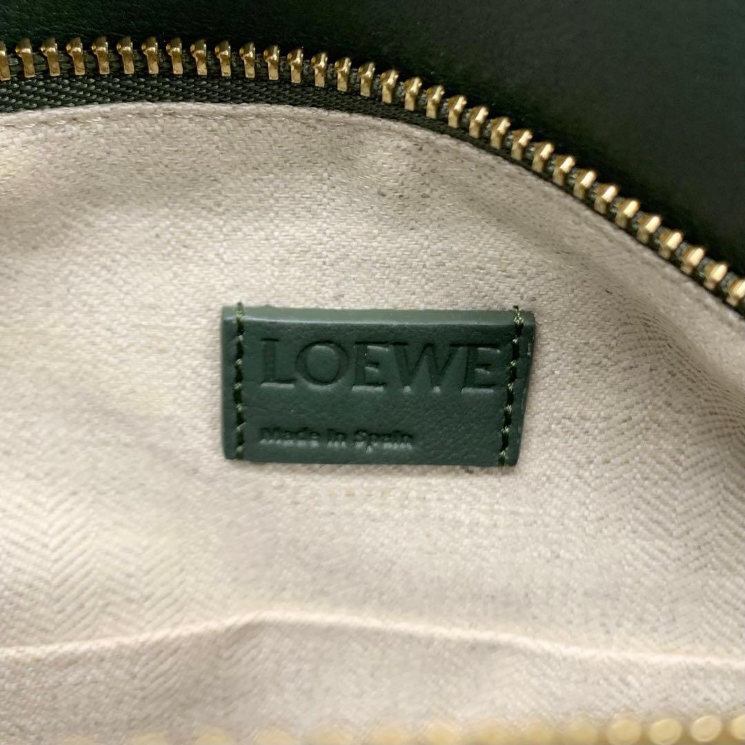 Loewe Puzzle Bag Small Anagram Leather Handbag Green — view 7