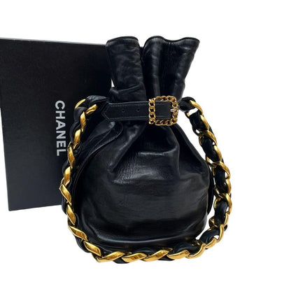 Good Quality Chanel Lambskin Drawstring Chain Shoulder Hand Bag