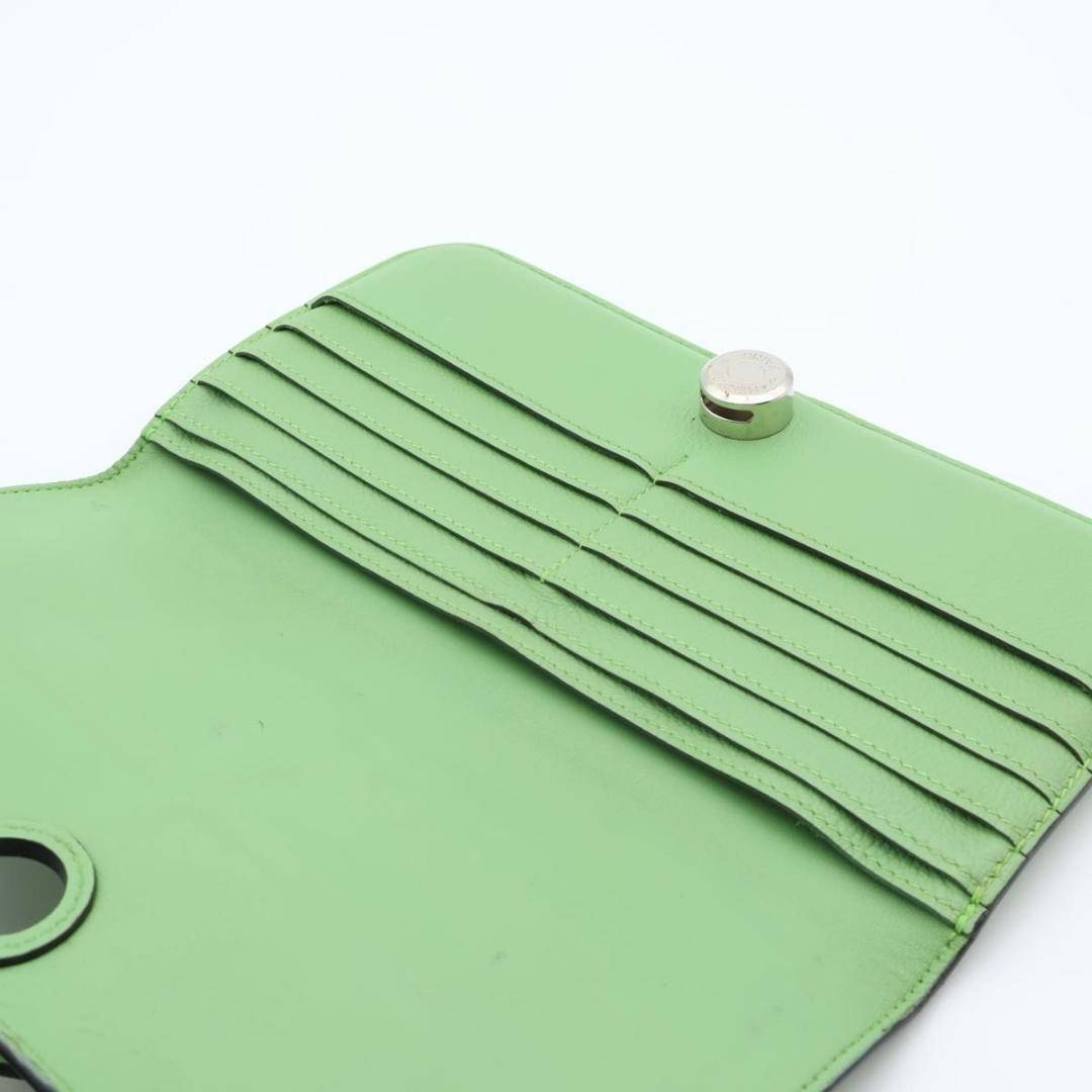 Hermes Dogon Wallet Togo Green Silver — view 6