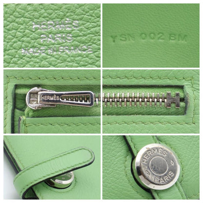 Hermes Dogon Wallet Togo Green Silver — view 7