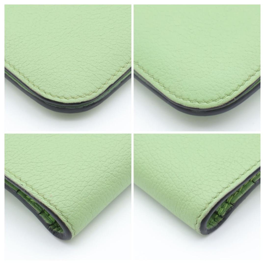 Hermes Dogon Wallet Togo Green Silver — view 8