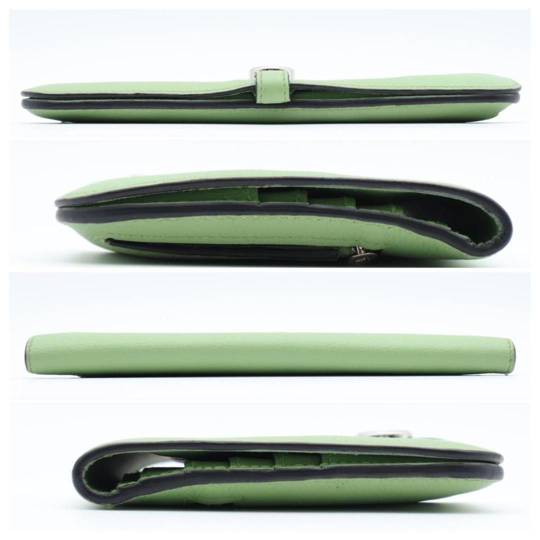 Hermes Dogon Wallet Togo Green Silver — view 9