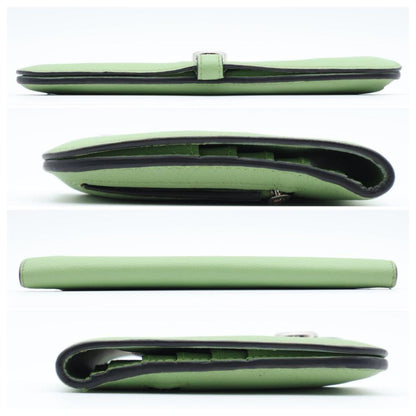 Hermes Dogon Wallet Togo Green Silver — view 9