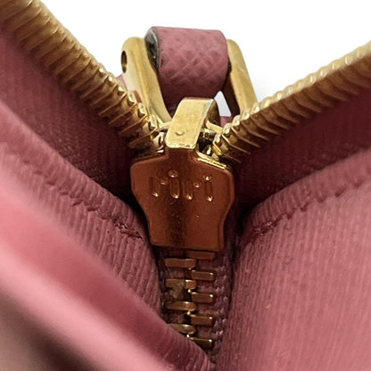 Prada Bifold Wallet with Metal Logo Compact Wallet Saffiano Pink