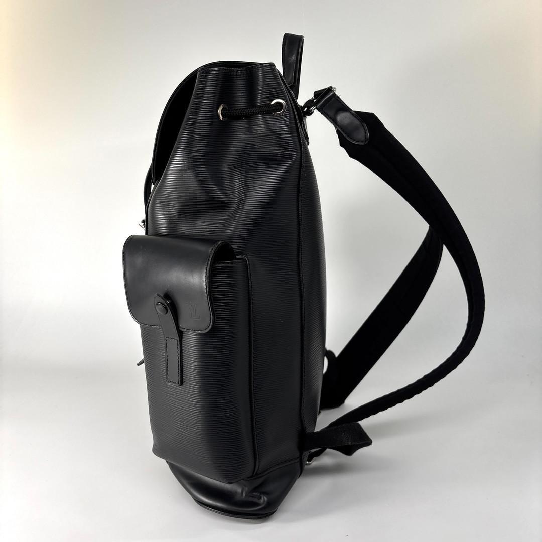 Louis Vuitton Super Christopher PM Epi Leather Backpack Black — view 4