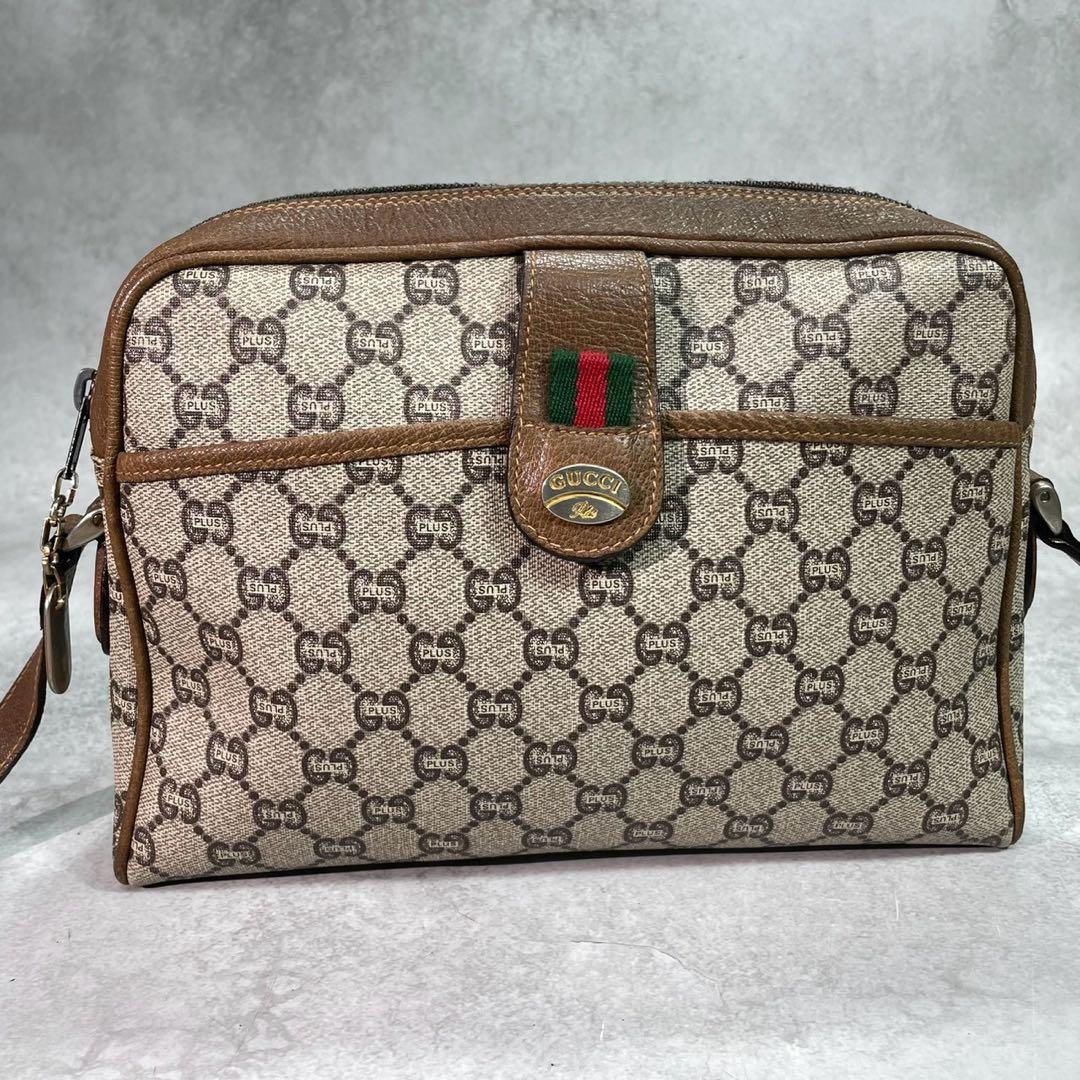 Gucci GG Sherry Line Shoulder Bag Brown Leather — view 2