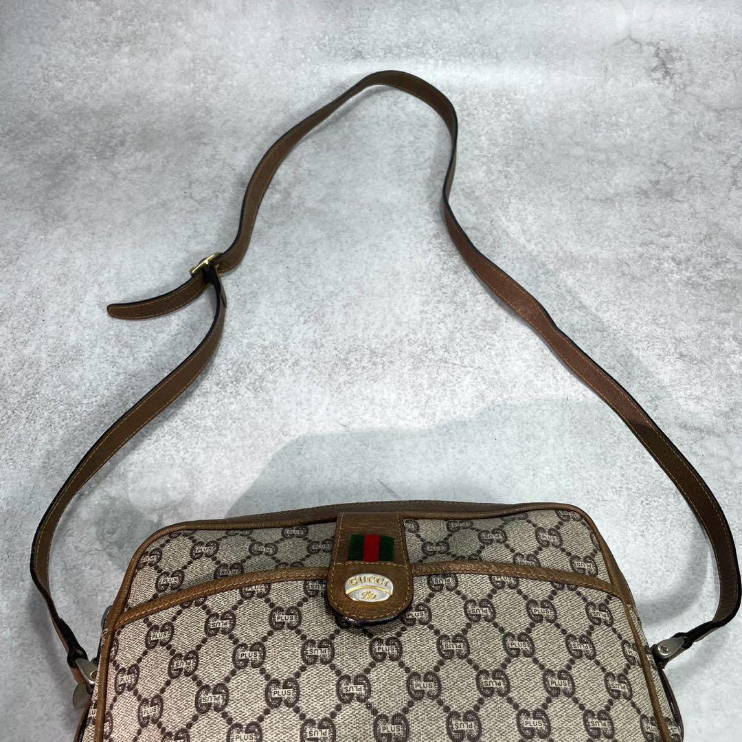Gucci GG Sherry Line Shoulder Bag Brown Leather — view 4