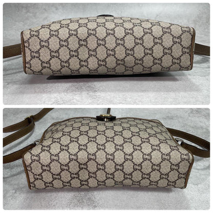 Gucci GG Sherry Line Shoulder Bag Brown Leather — view 8