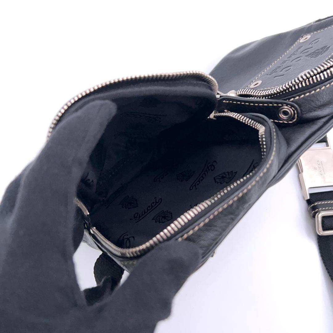 Gucci Belt Bag Leather Black All — view 7