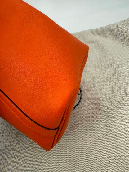 Hermes Picotin Lock Micro Lucky Daisy Orange Handbag — view 8