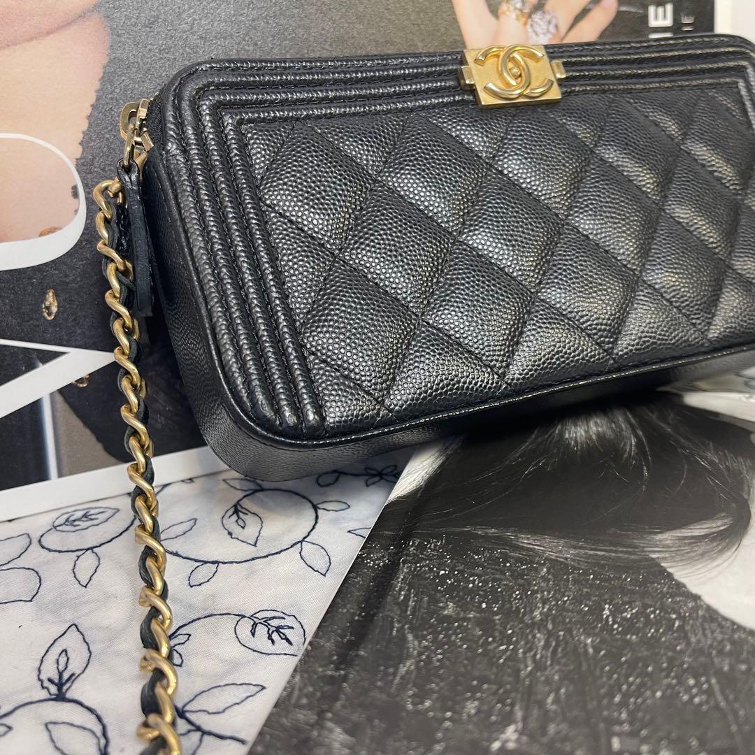 Chanel Boy Chain Wallet Quilted — view 3