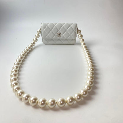 Unused Chanel Matelasse Pearl Chain Wallet