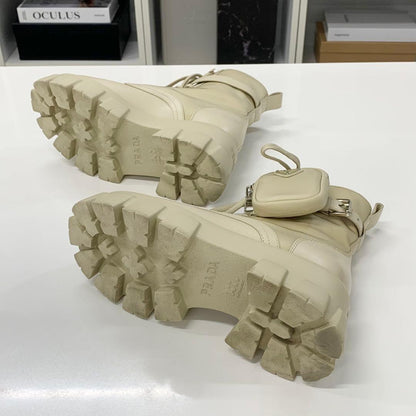 Prada Monolith Triangle Logo Re-Nylon Boots — view 7