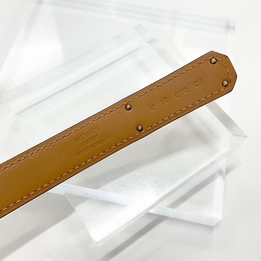 Hermes Veau Epsom Kelly 18 Belt White Gold — view 6