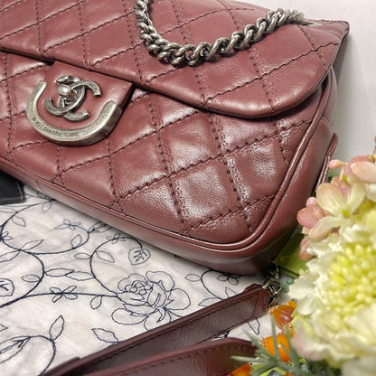 Chanel Double Flap Quilted Fringe Bag