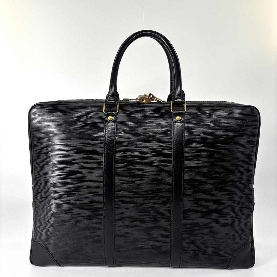 Louis Vuitton Epi Porte Documents Pdv Black Business Bag